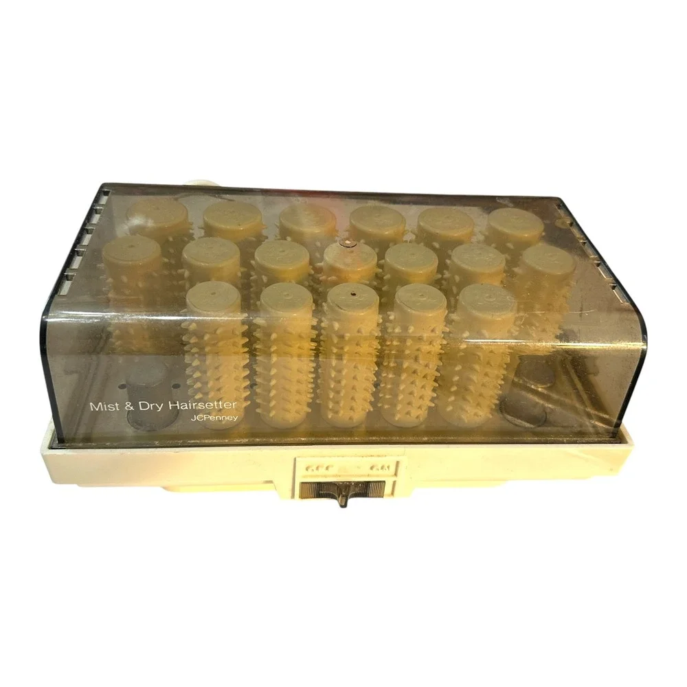 VTG JCPenney Mist &‎ Dry Hairsetter Style C-28 Electric Hot Roller Set White